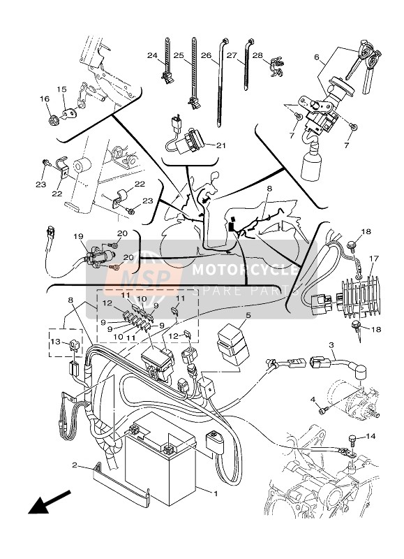 Yamaha TRICITY 125 2018 Electrical 1 for a 2018 Yamaha TRICITY 125